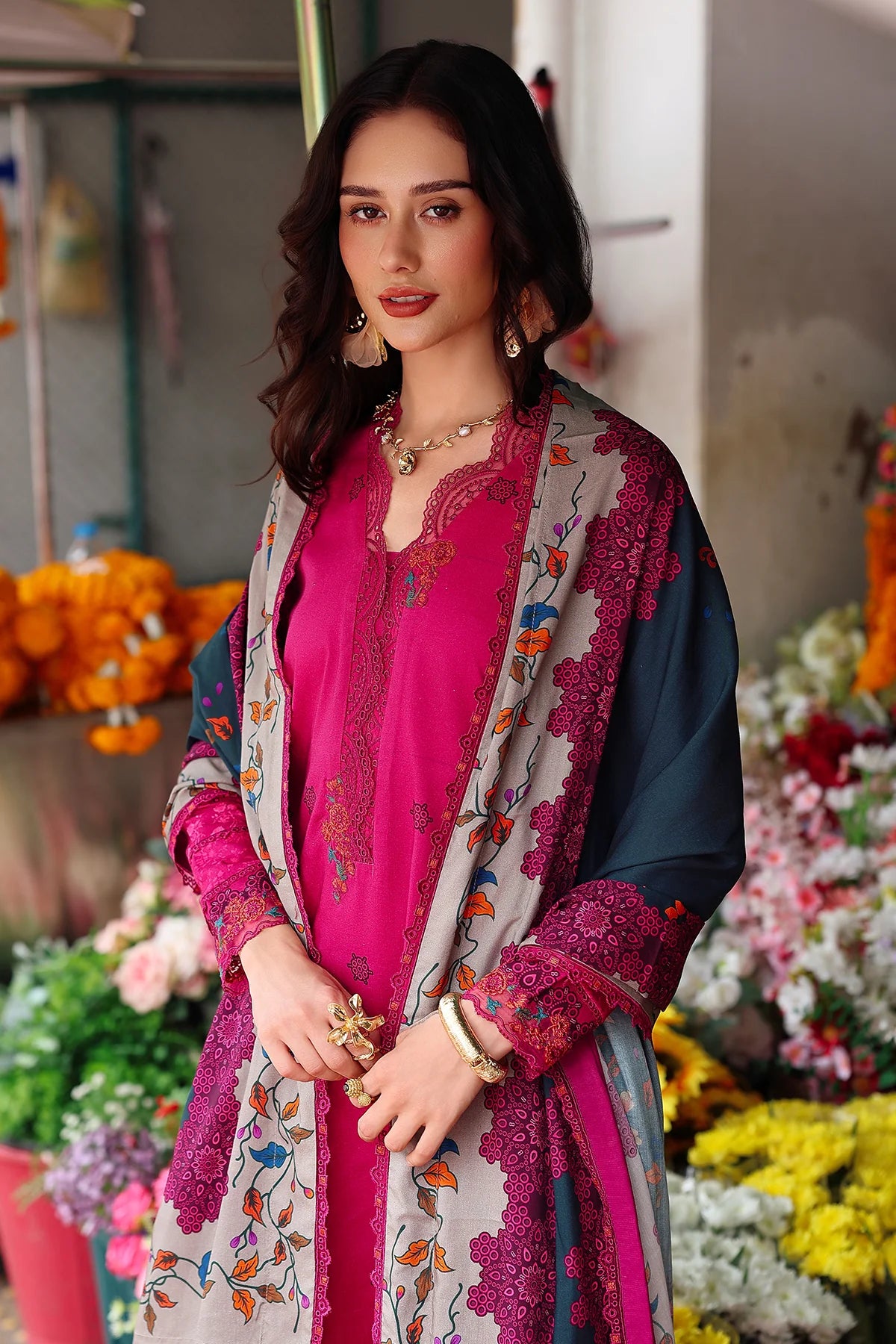 CHARIZMA Aniq Vol-01 2025 Fall Winter 3-PC Unstitched Embroidered Linen Collection ANW6-06