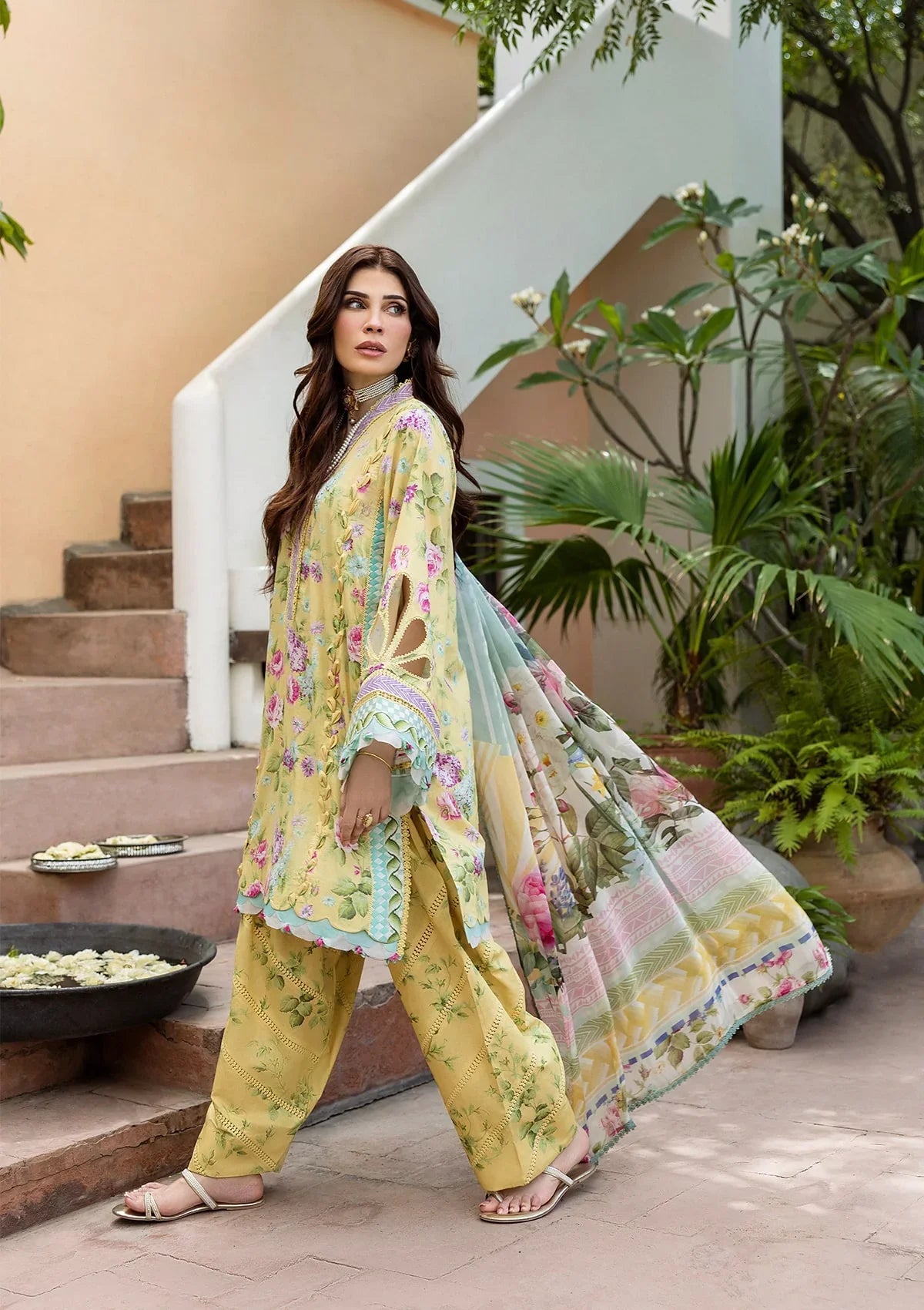 ELAF PRINTS CHIFFON ECD-5B SAFFROSE