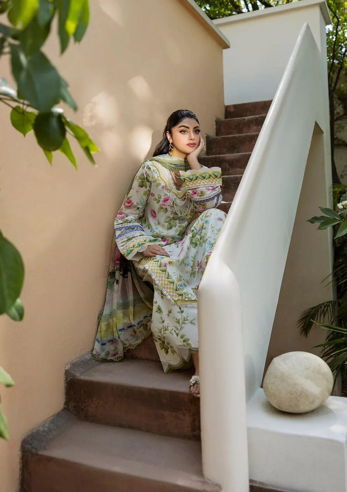 ELAF PRINTS CHIFFON ECD-5A GLADIOLUS GRACE