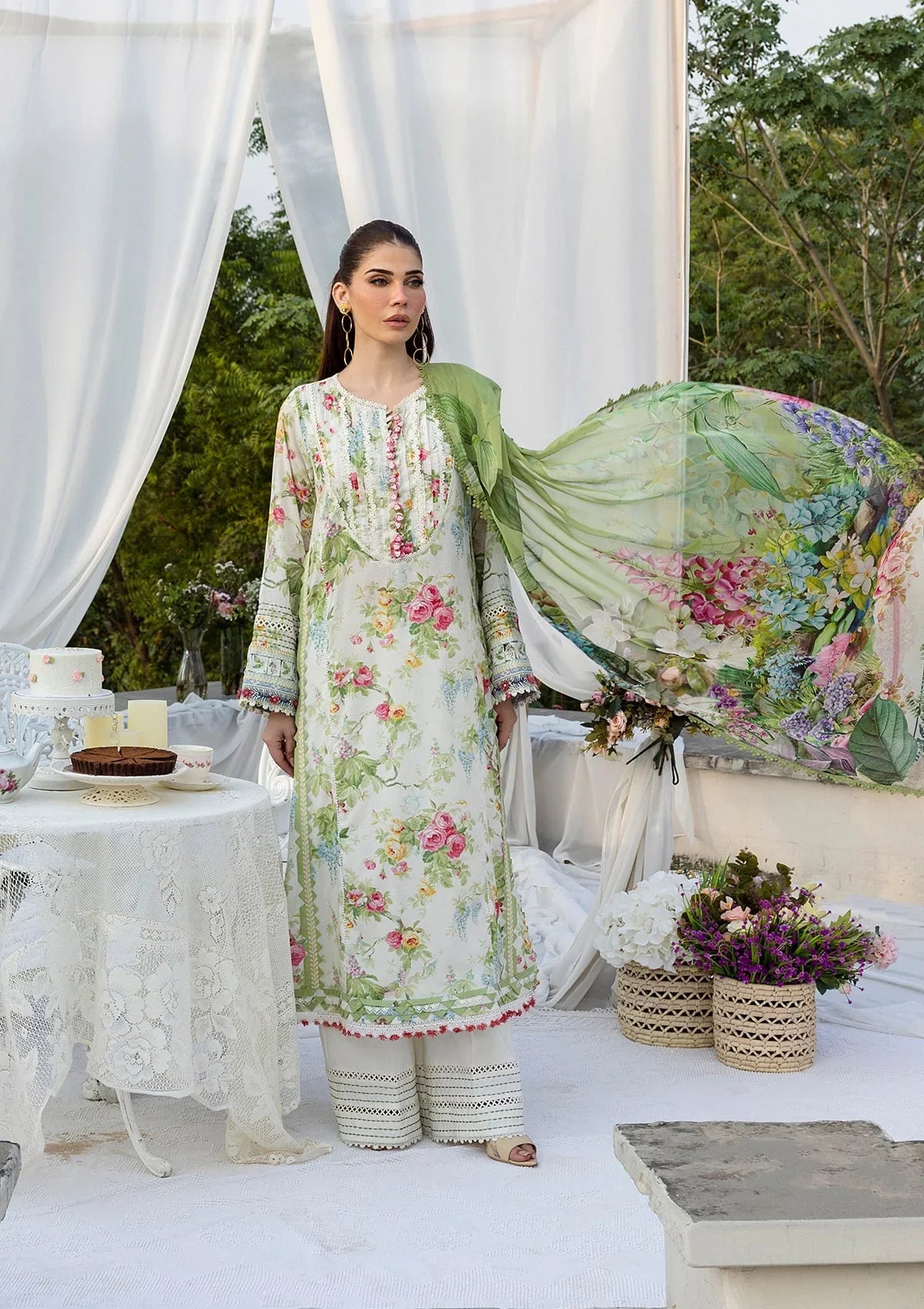 ELAF PRINTS CHIFFON ECD-6A BLOSSOMEA