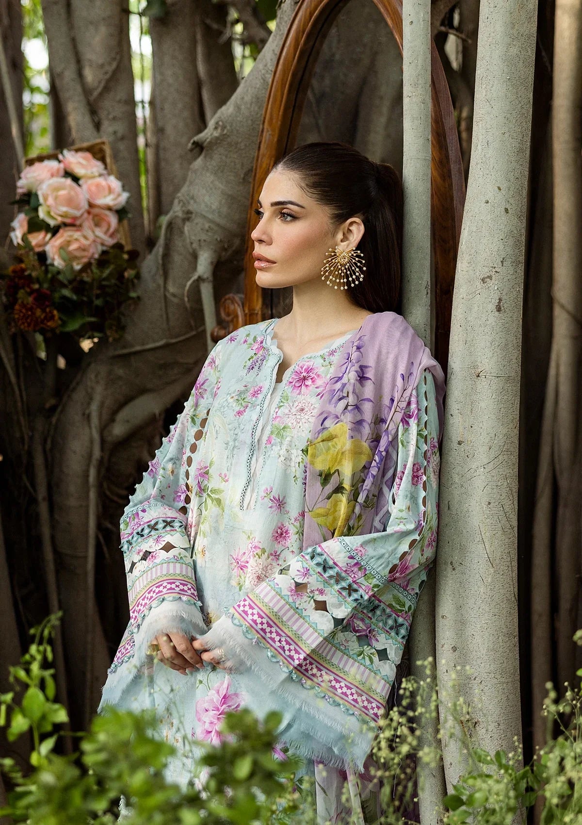 ELAF PRINTS CHIFFON ECD-3B FLORAL CHARM