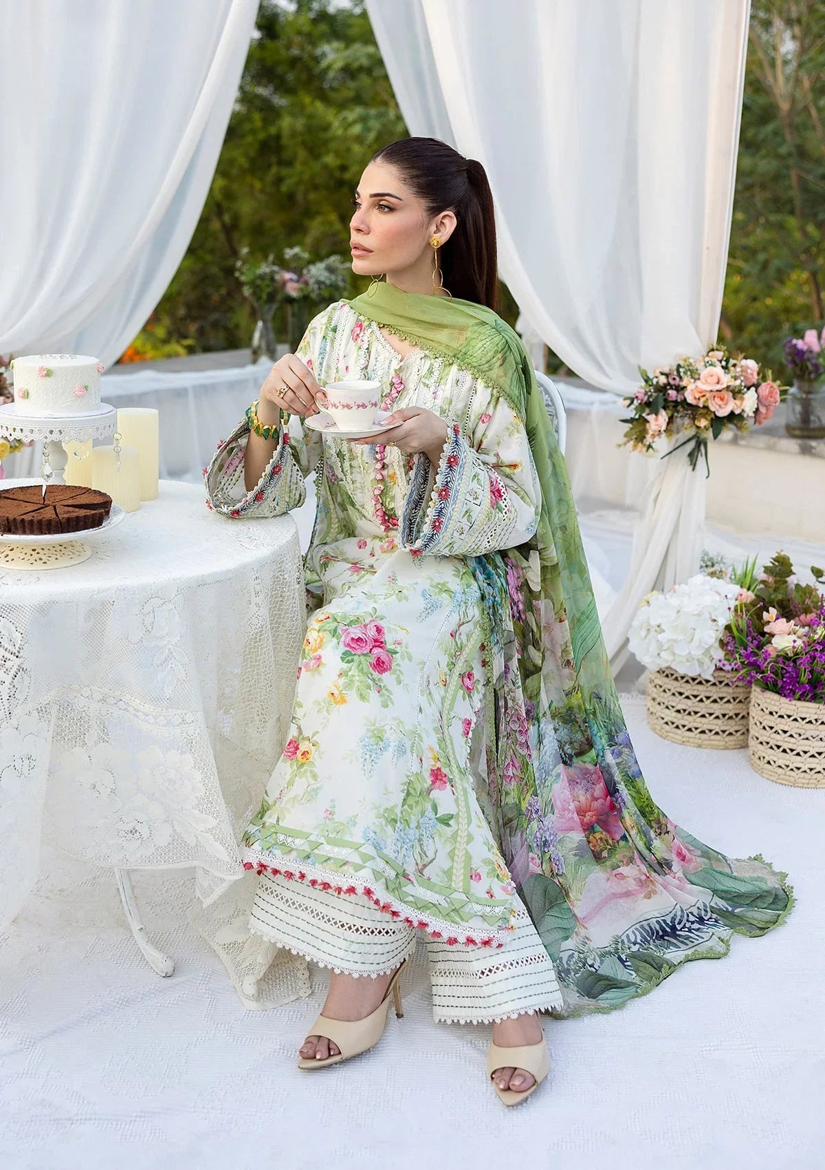 ELAF PRINTS CHIFFON ECD-6A BLOSSOMEA