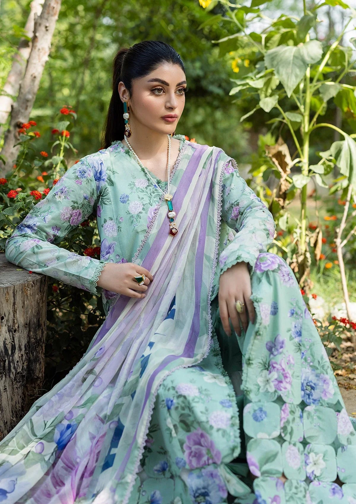 ELAF PRINTS CHIFFON ECD-1A GARDENELLE