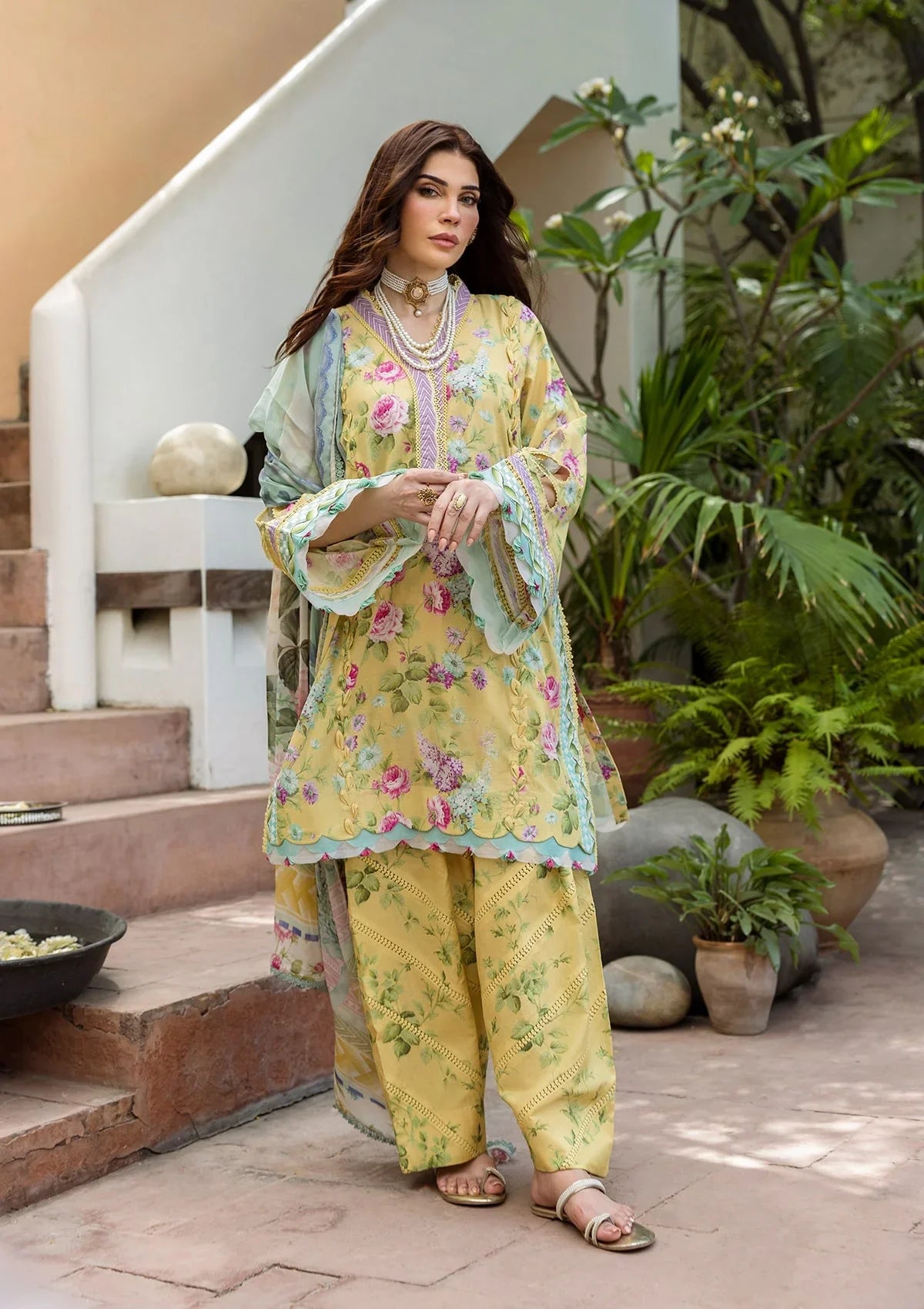 ELAF PRINTS CHIFFON ECD-5B SAFFROSE