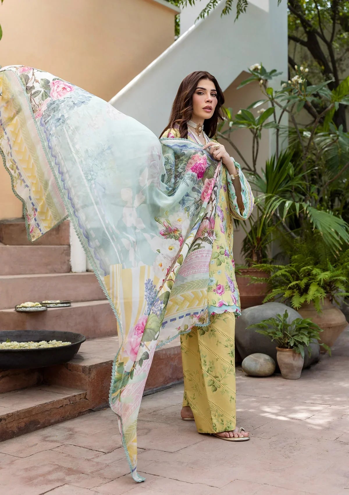 ELAF PRINTS CHIFFON ECD-5B SAFFROSE