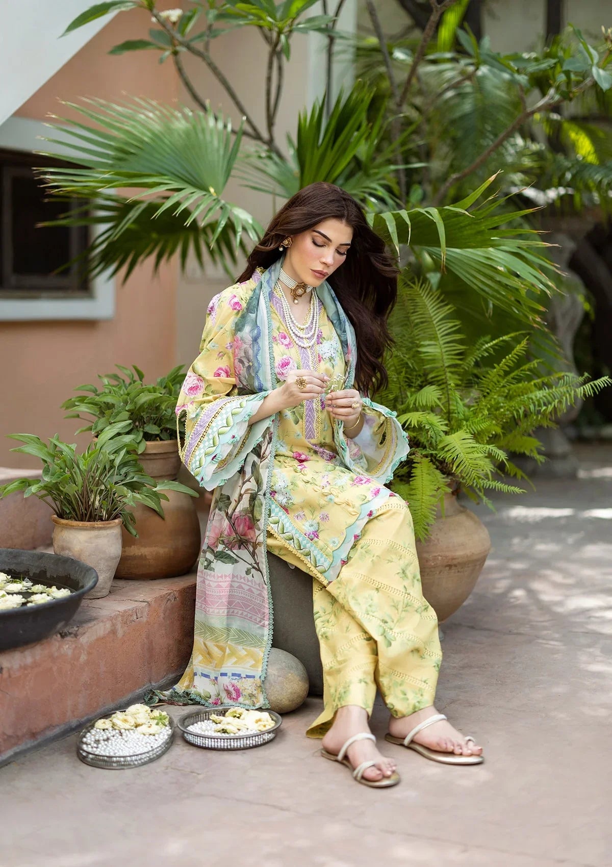 ELAF PRINTS CHIFFON ECD-5B SAFFROSE