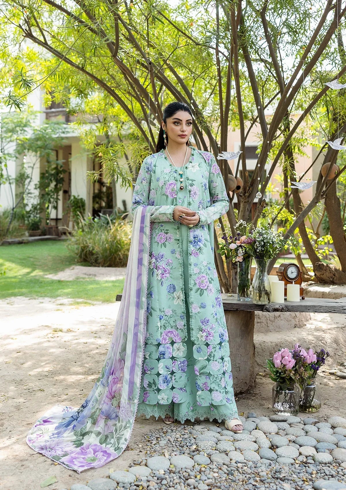 ELAF PRINTS CHIFFON ECD-1A GARDENELLE