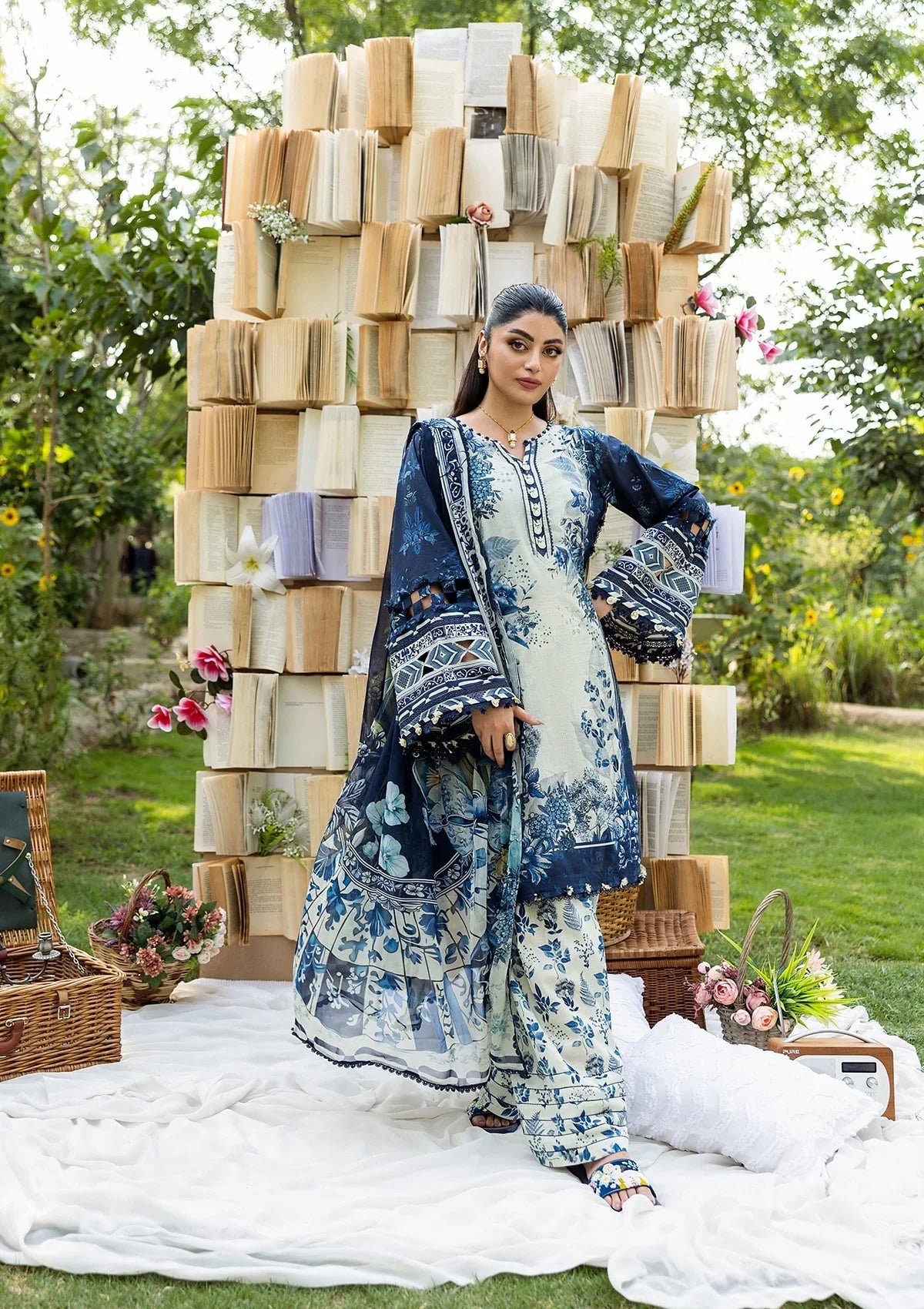 ELAF PRINTS CHIFFON ECD-7B BLOOMSTELLA