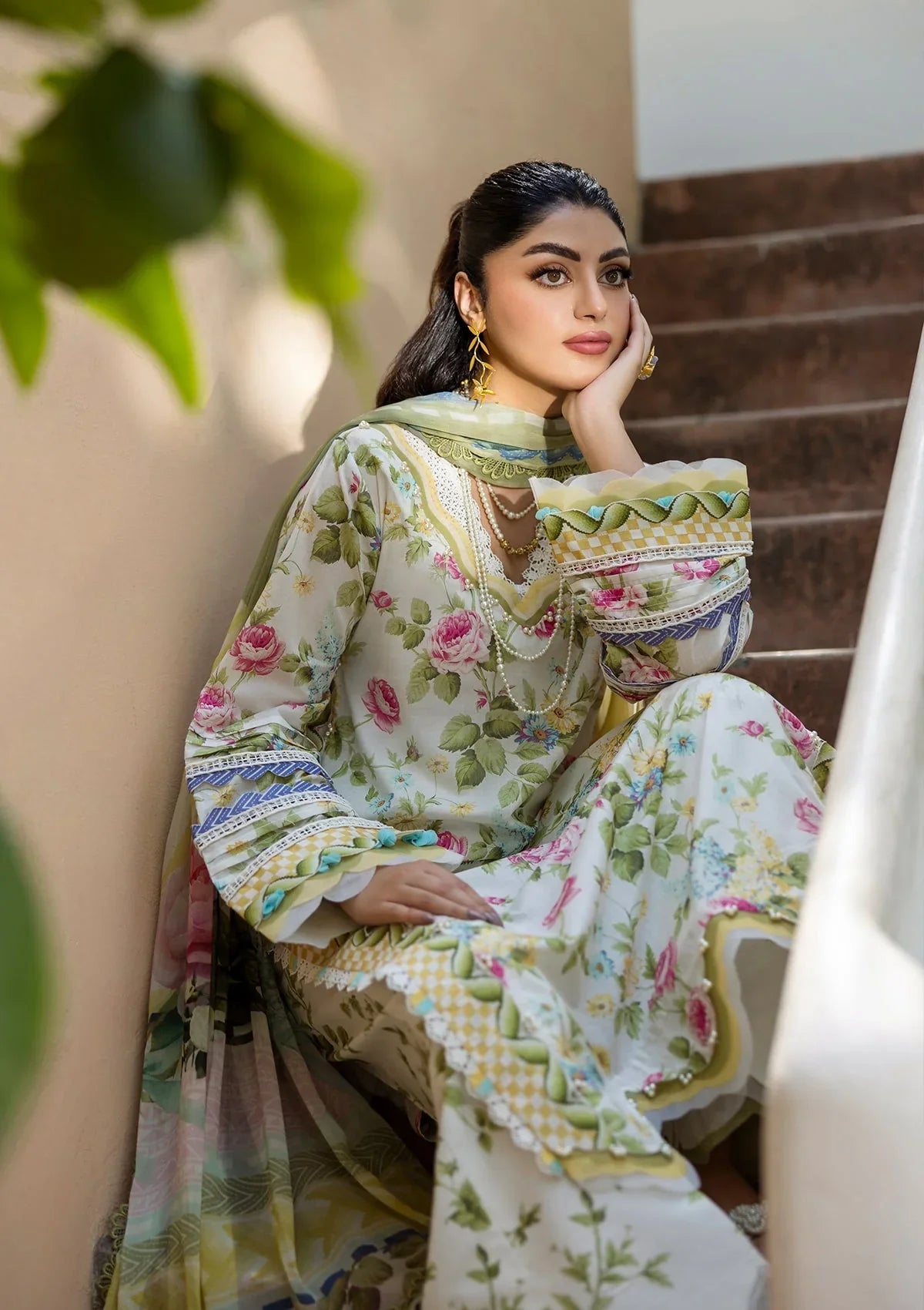 ELAF PRINTS CHIFFON ECD-5A GLADIOLUS GRACE