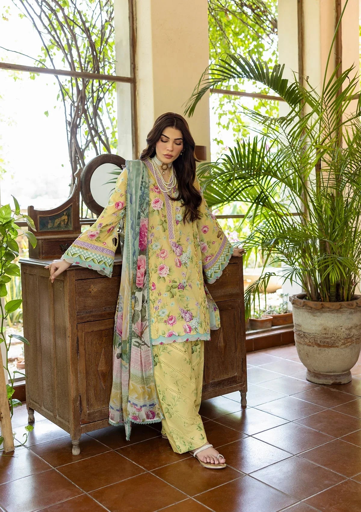 ELAF PRINTS CHIFFON ECD-5B SAFFROSE