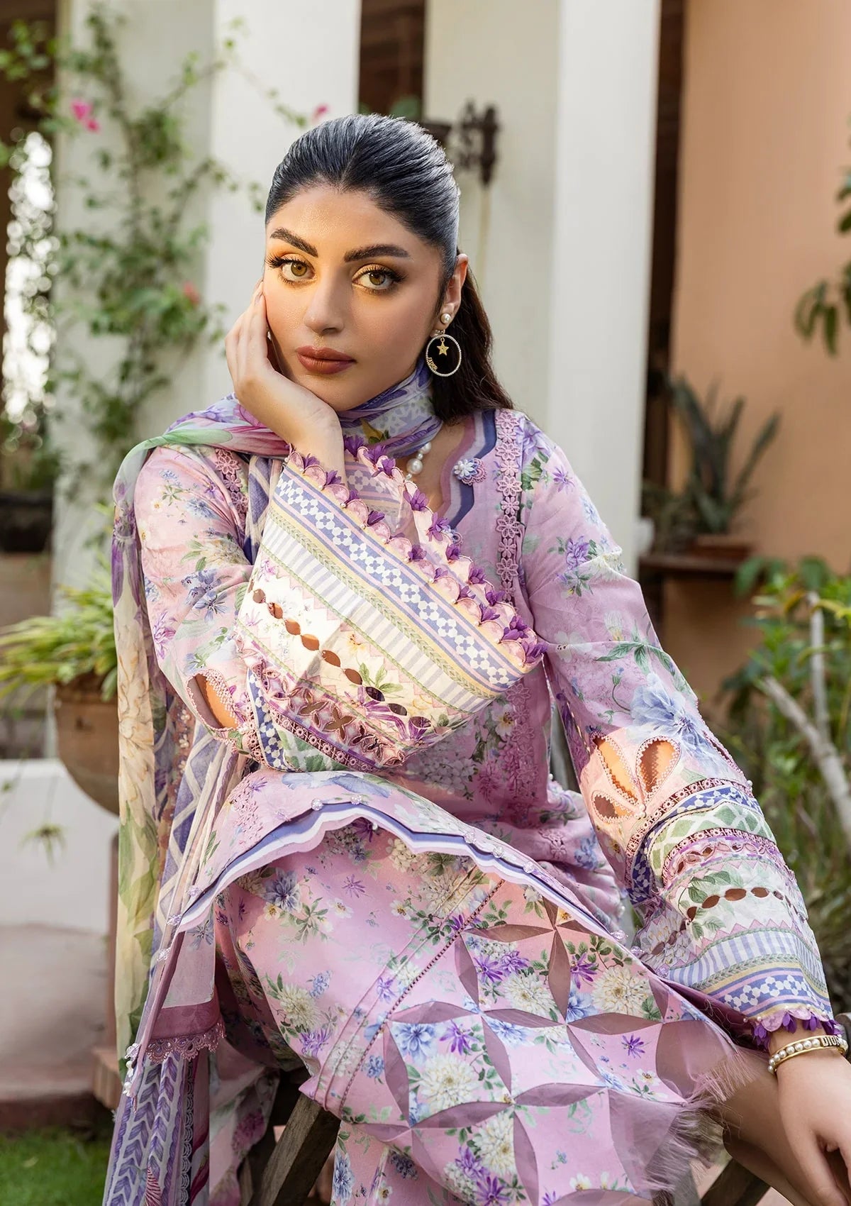 ELAF PRINTS CHIFFON ECD-3A WISTERIA