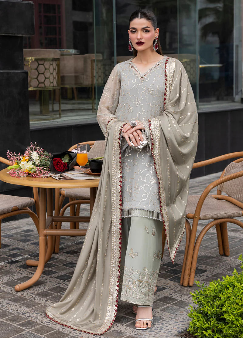 SAHANE CT 25007 Dew - At First Glance | Unstitched Chiffon | 3 Piece
