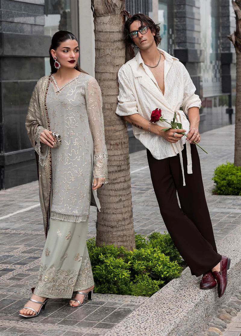 SAHANE CT 25007 Dew - At First Glance | Unstitched Chiffon | 3 Piece