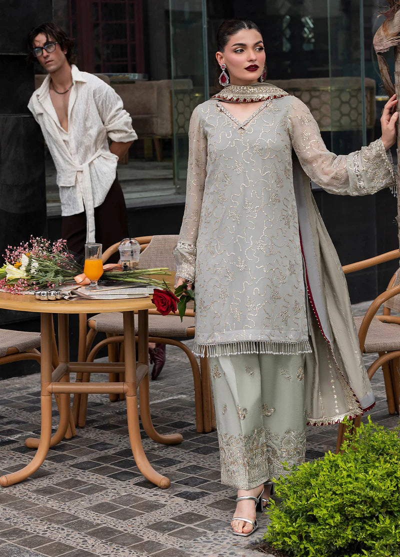 SAHANE CT 25007 Dew - At First Glance | Unstitched Chiffon | 3 Piece