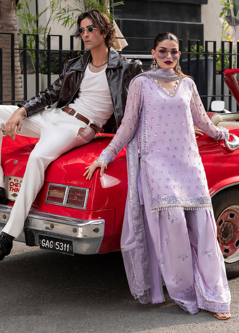 SAHANE CT 25002 Lavendine - At First Glance | Unstitched Chiffon | 3 Piece