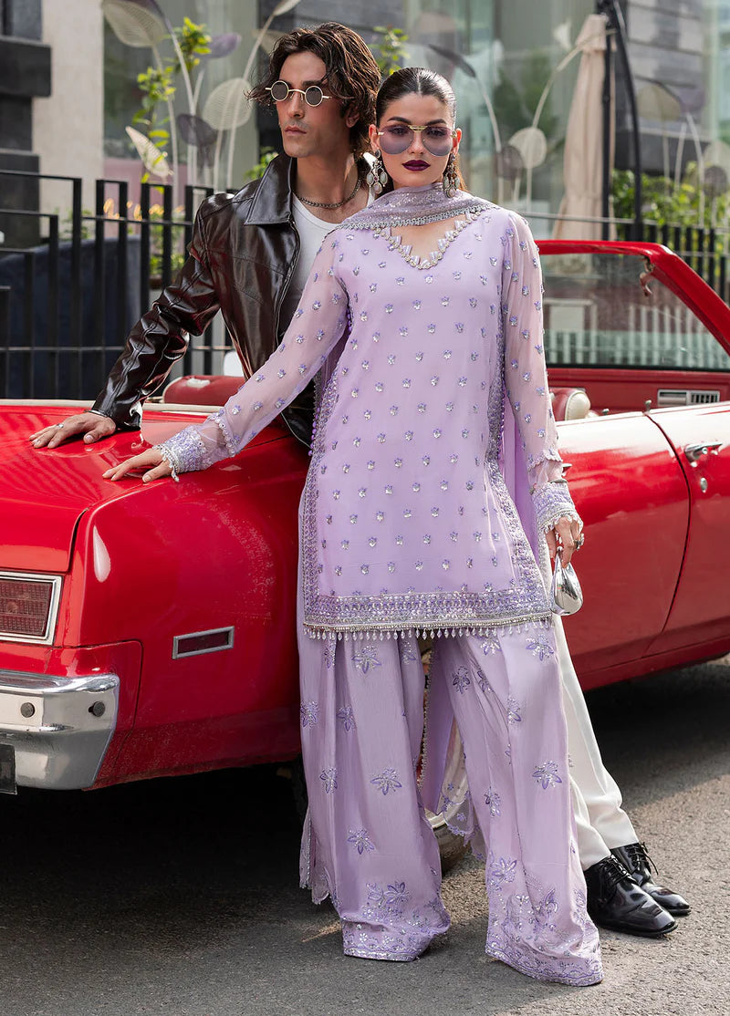 SAHANE CT 25002 Lavendine - At First Glance | Unstitched Chiffon | 3 Piece