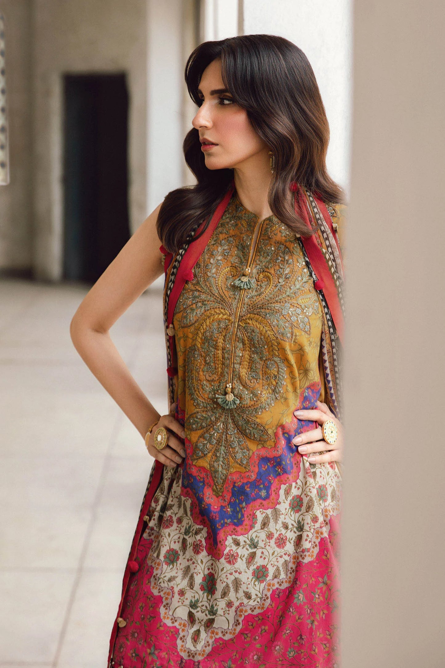 MARIA B. - M. Prints 3 Piece Unstitched Embroidered Cambric Suit | MPT-2710-A