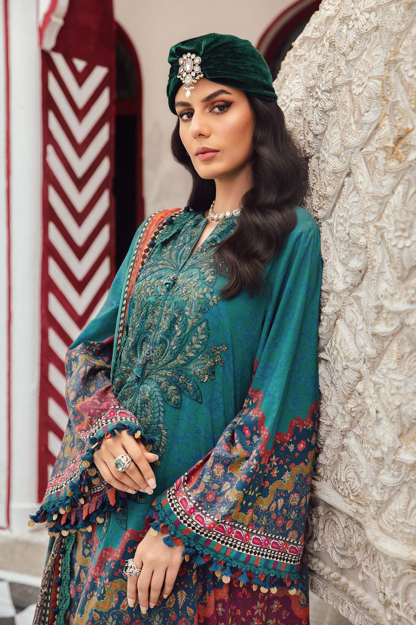 MARIA B. - M. Prints 3 Piece Unstitched Embroidered Cambric Suit | MPT-2710-B