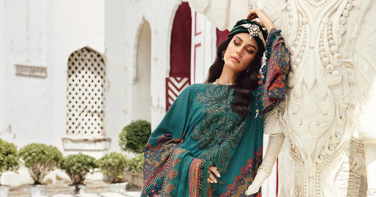 MARIA B. - M. Prints 3 Piece Unstitched Embroidered Cambric Suit | MPT-2710-B