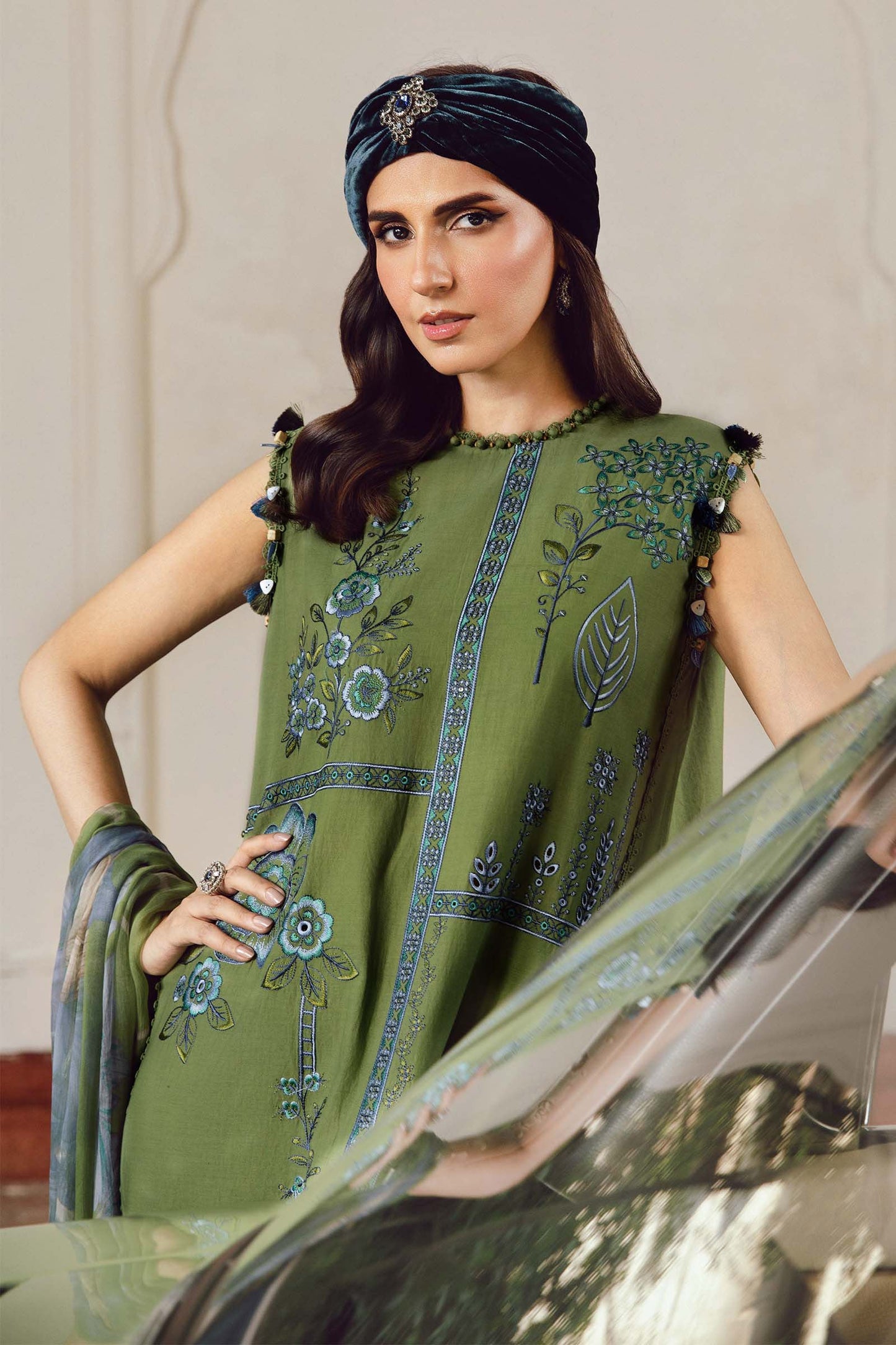 MARIA B. - M. Prints 3 Piece Unstitched Embroidered Cambric Suit | MPT-2701-A
