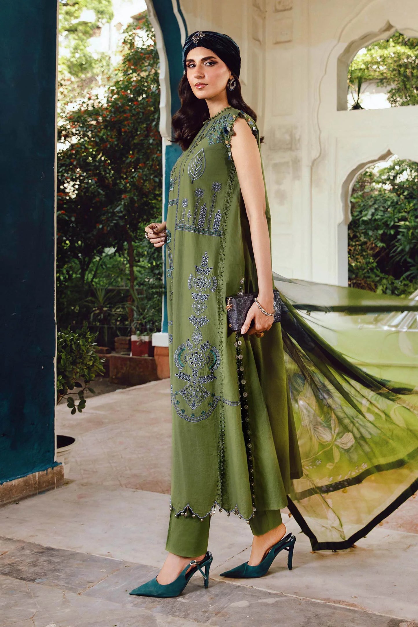 MARIA B. - M. Prints 3 Piece Unstitched Embroidered Cambric Suit | MPT-2701-A