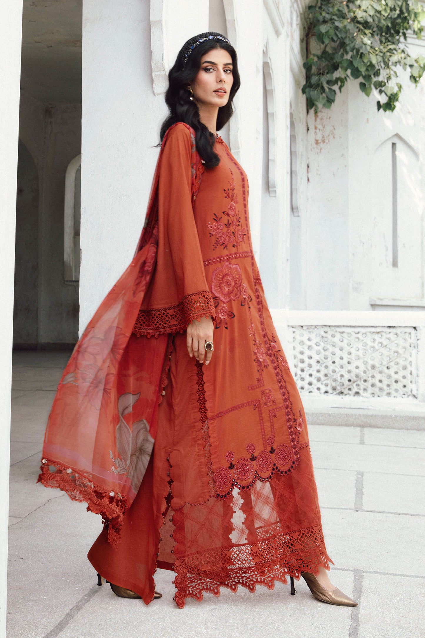MARIA B. - M. Prints 3 Piece Unstitched Embroidered Cambric Suit | MPT-2701-B