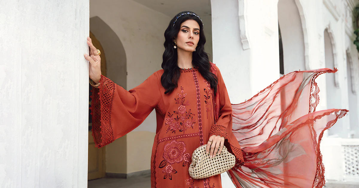 MARIA B. - M. Prints 3 Piece Unstitched Embroidered Cambric Suit | MPT-2701-B