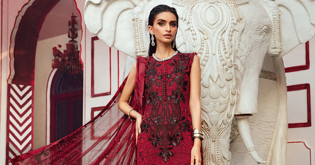 MARIA B. - M. Prints 3 Piece Unstitched Embroidered Linen Suit | MPT-2702-A