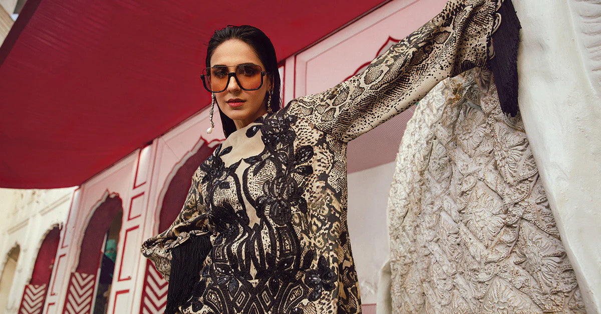 MARIA B. - M. Prints 3 Piece Unstitched Embroidered Linen Suit | MPT-2702-B