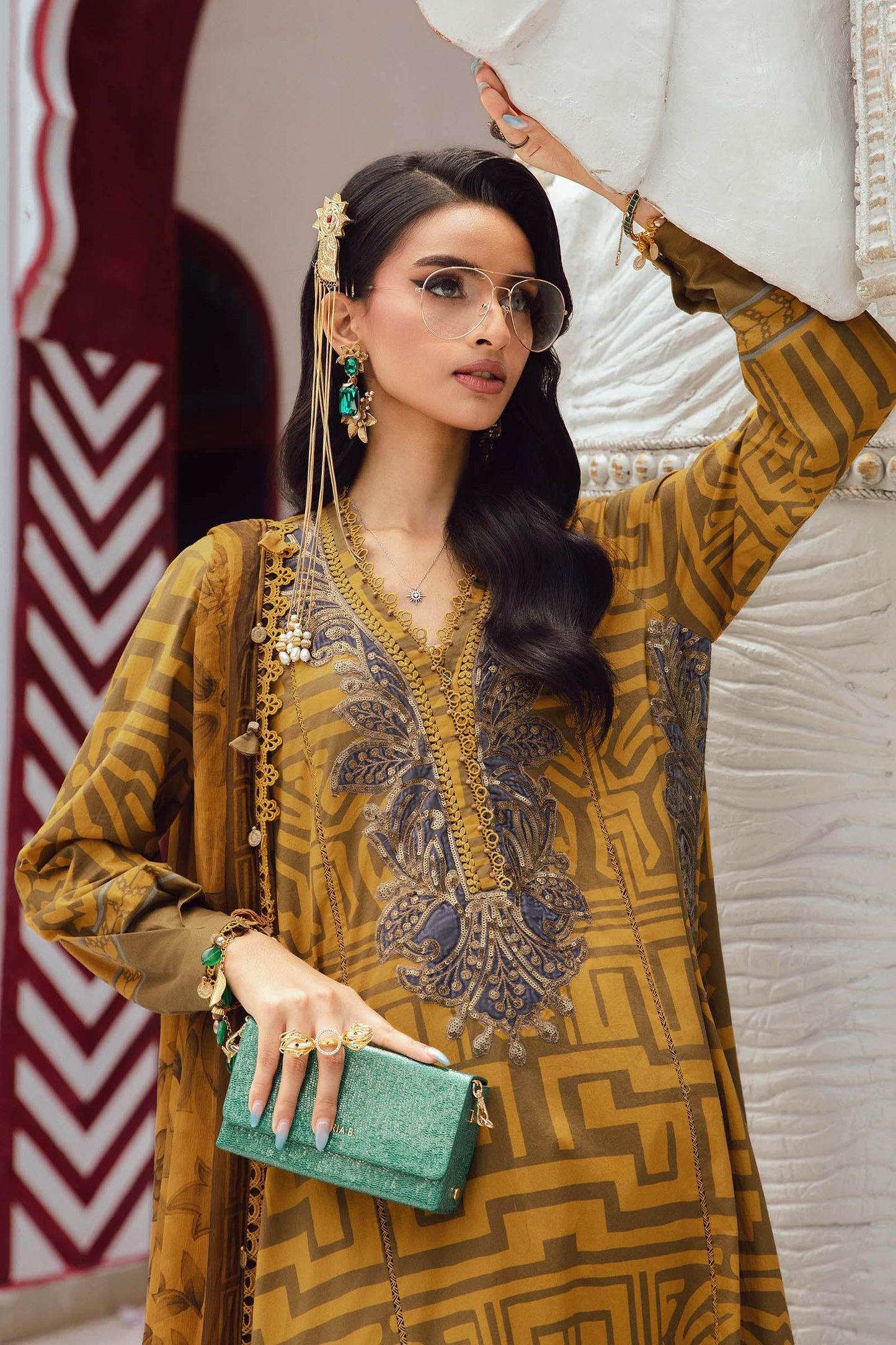 MARIA B. - M. Prints 3 Piece Unstitched Embroidered Cambric Suit | MPT-2703-A