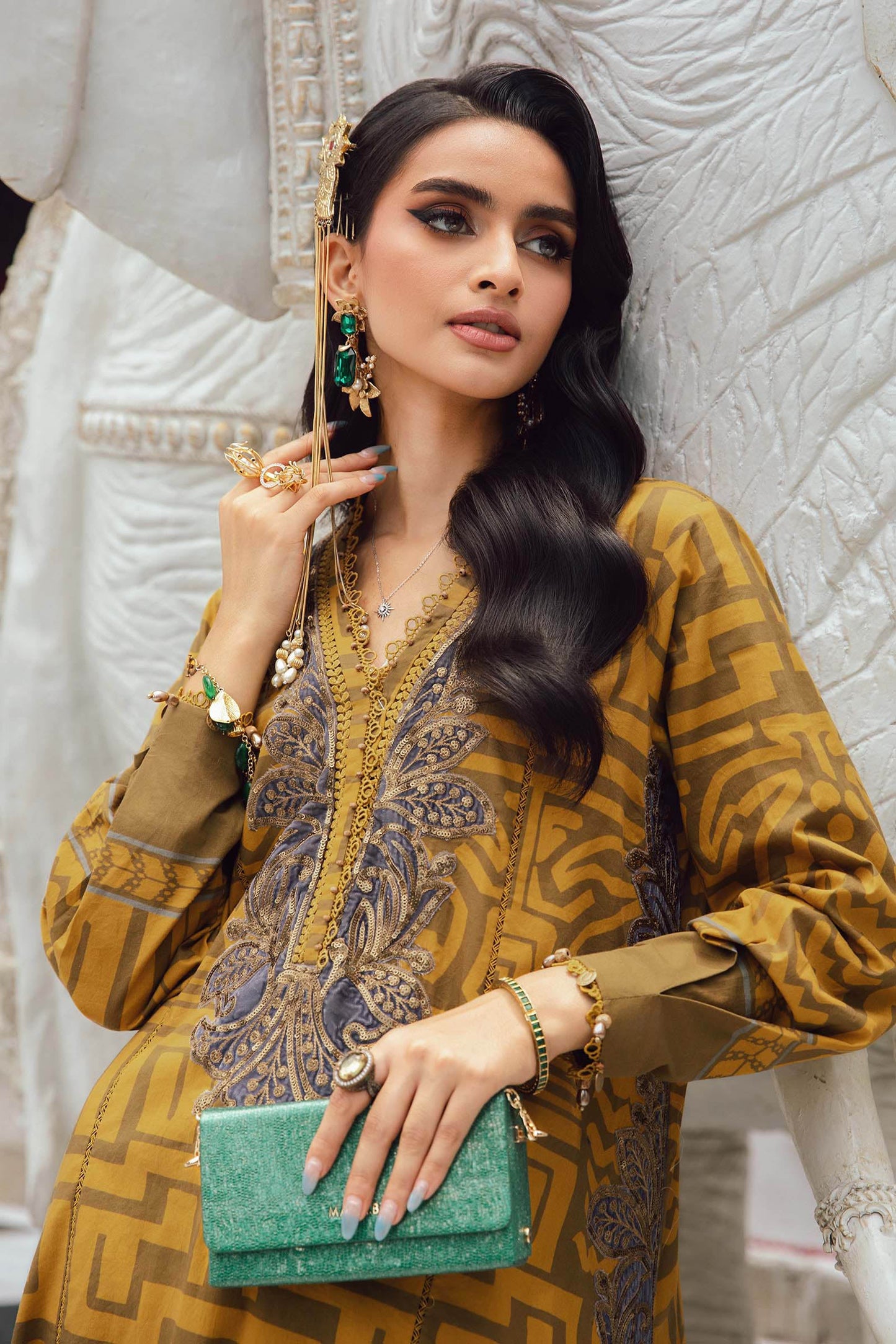 MARIA B. - M. Prints 3 Piece Unstitched Embroidered Cambric Suit | MPT-2703-A