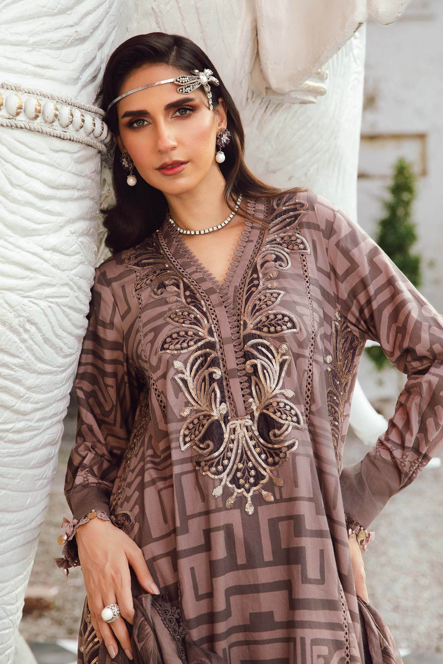 MARIA B. - M. Prints 3 Piece Unstitched Embroidered Cambric Suit | MPT-2703-B
