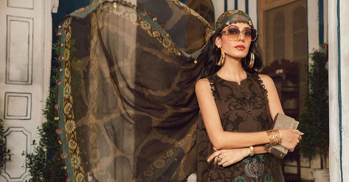 MARIA B. - M. Prints 3 Piece Unstitched Embroidered Cambric Suit | MPT-2704-A