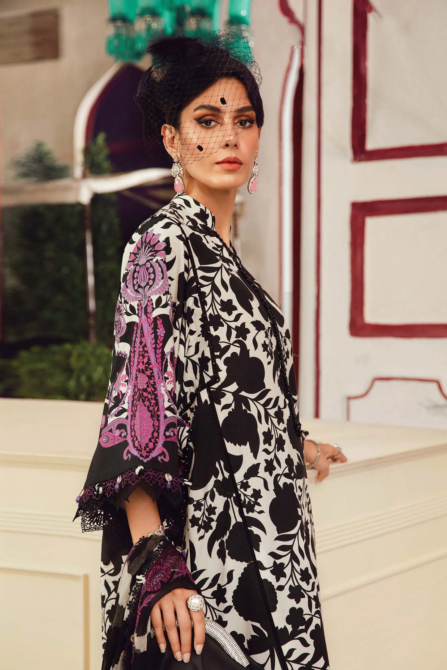 MARIA B. - M. Prints 3 Piece Unstitched Embroidered Cambric Suit | MPT-2704-B