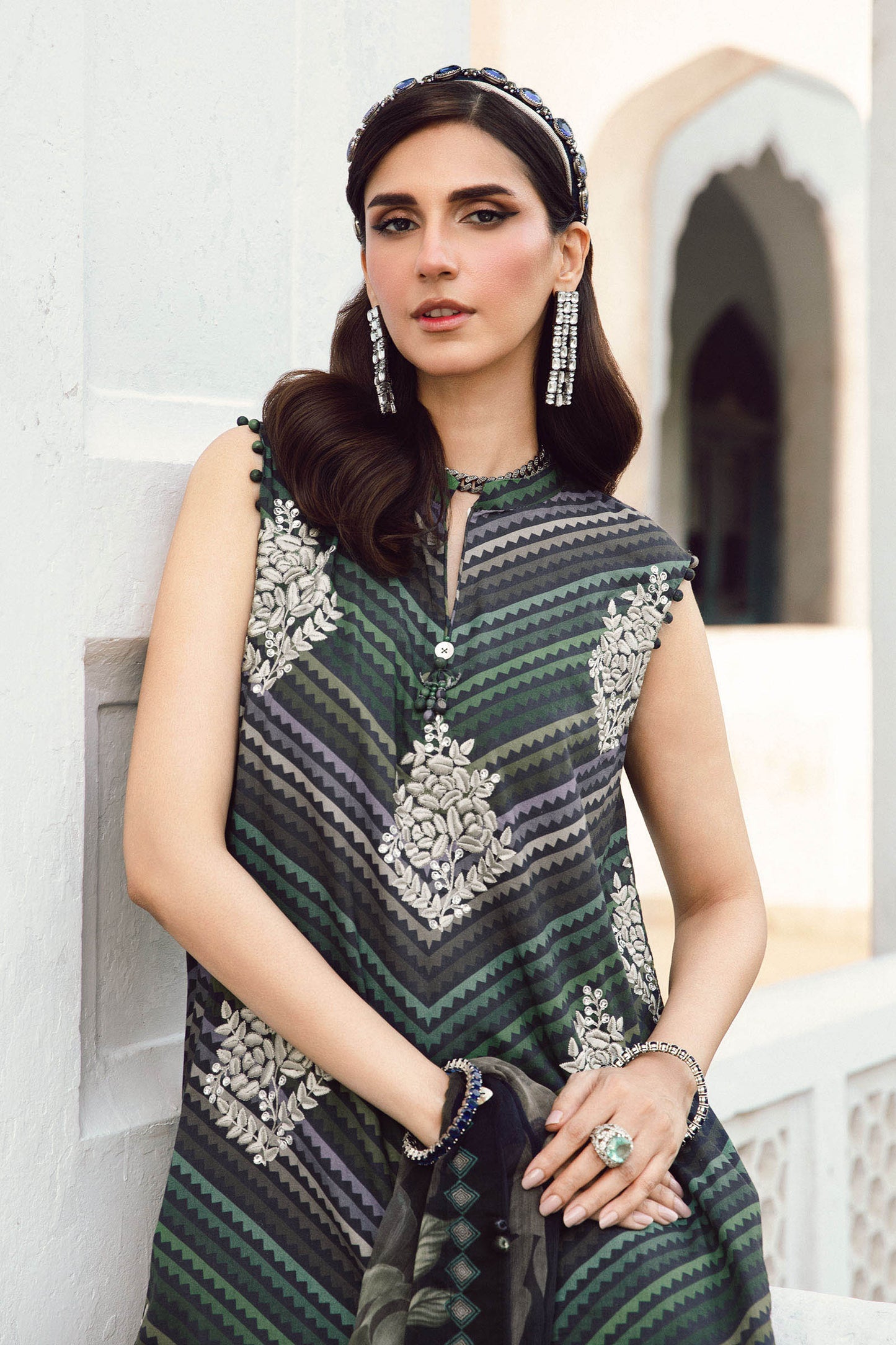 MARIA B. - M. Prints 3 Piece Unstitched Embroidered Cambric Suit | MPT-2705-A