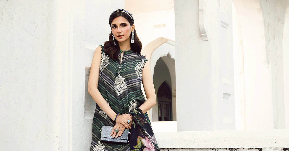 MARIA B. - M. Prints 3 Piece Unstitched Embroidered Cambric Suit | MPT-2705-A