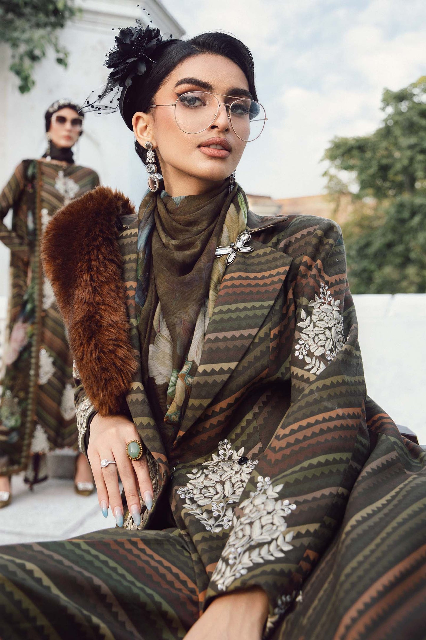 MARIA B. - M. Prints 3 Piece Unstitched Embroidered Cambric Suit | MPT-2705-B