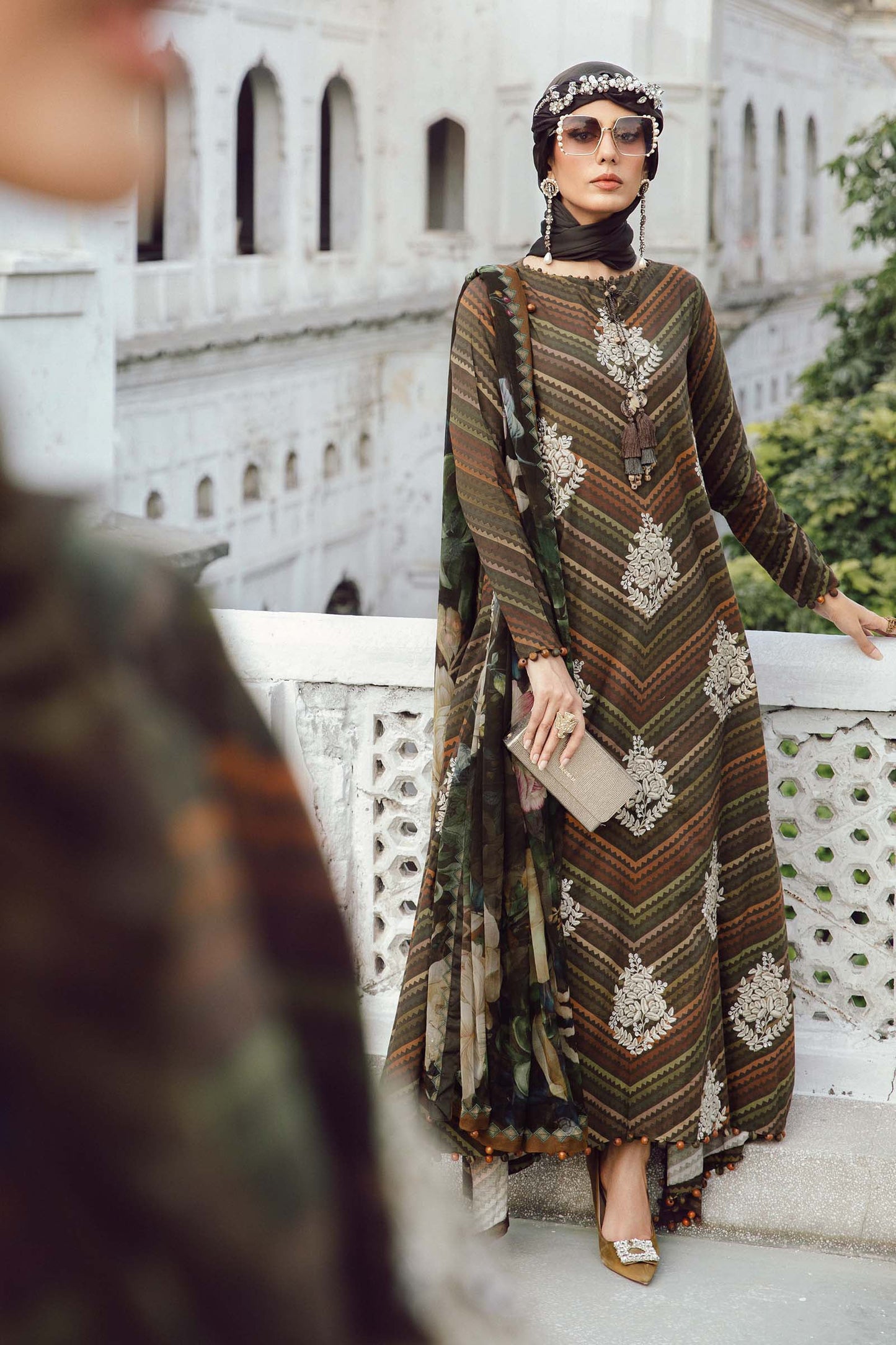 MARIA B. - M. Prints 3 Piece Unstitched Embroidered Cambric Suit | MPT-2705-B