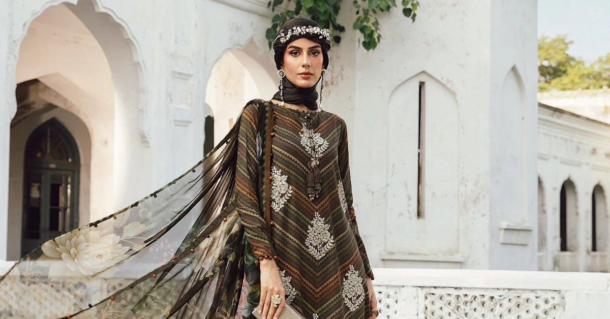 MARIA B. - M. Prints 3 Piece Unstitched Embroidered Cambric Suit | MPT-2705-B