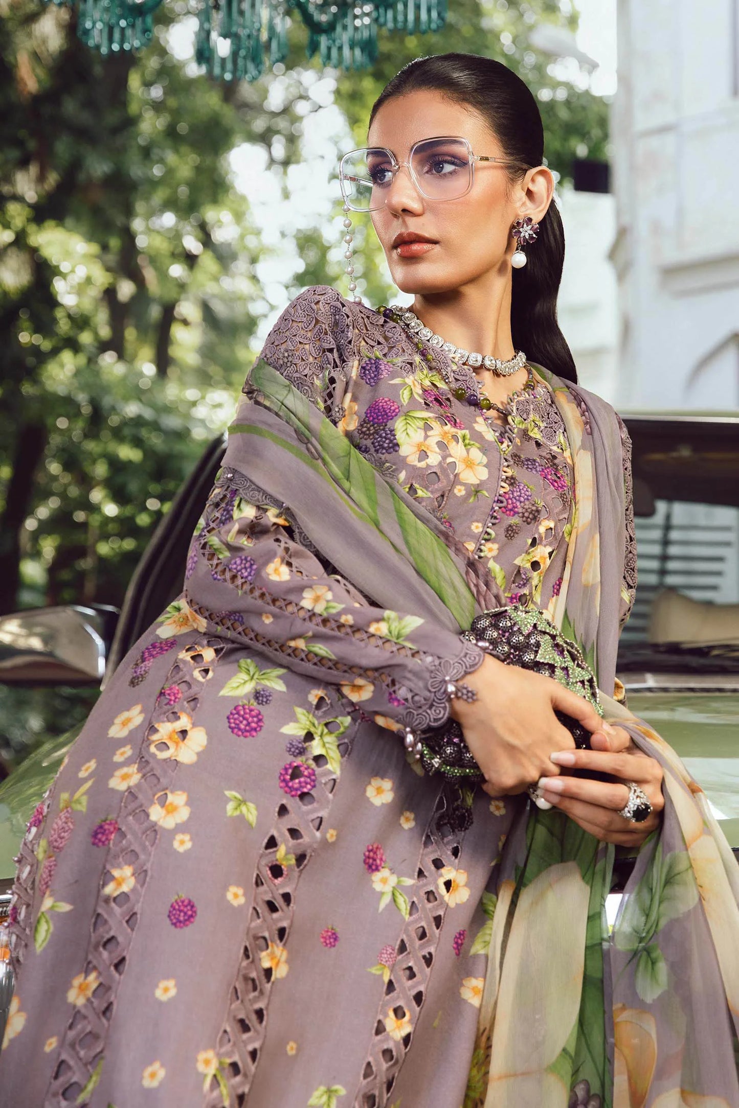 MARIA B. - M. Prints 3 Piece Unstitched Embroidered Cambric Suit | MPT-2706-B