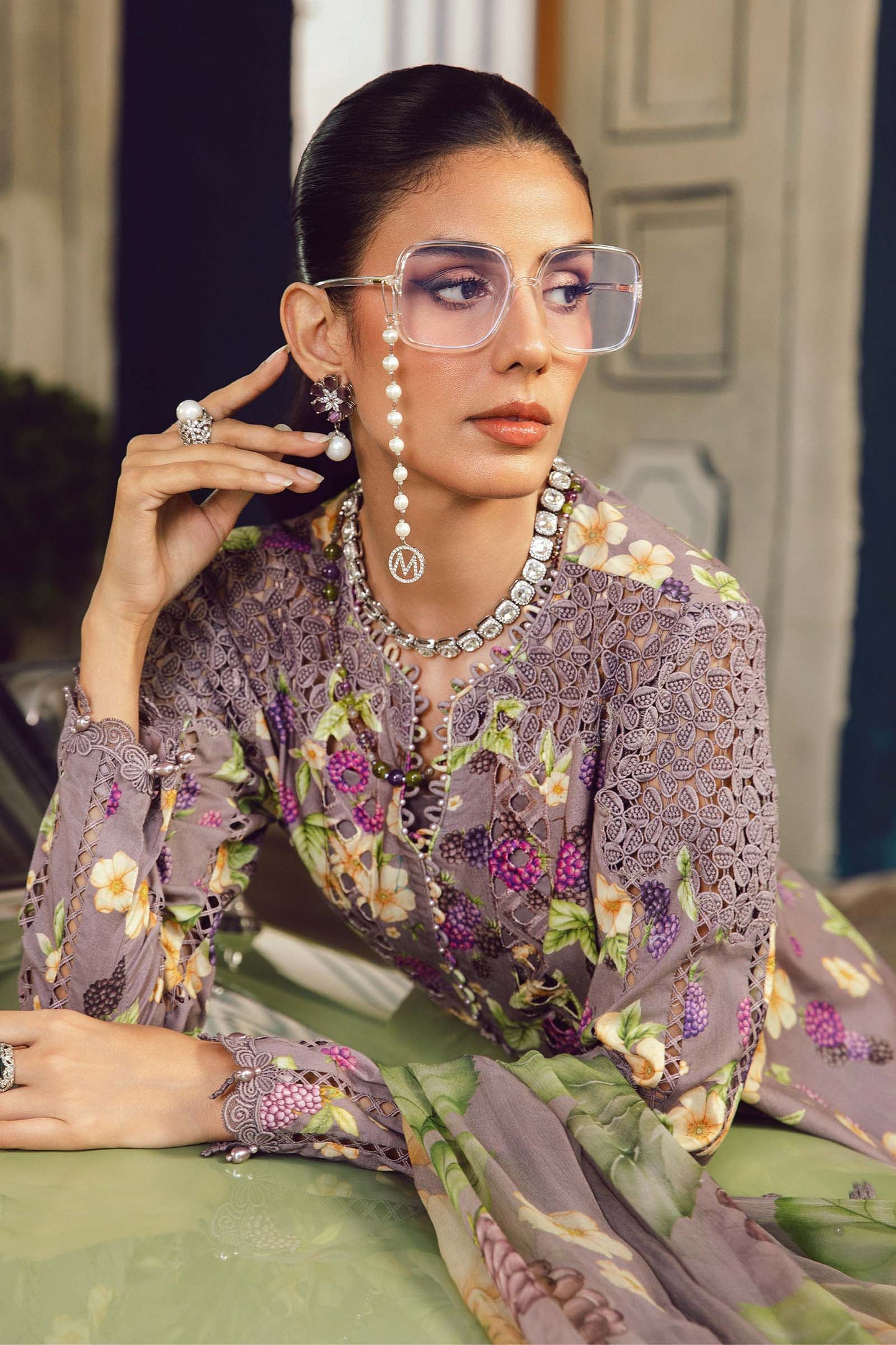 MARIA B. - M. Prints 3 Piece Unstitched Embroidered Cambric Suit | MPT-2706-B