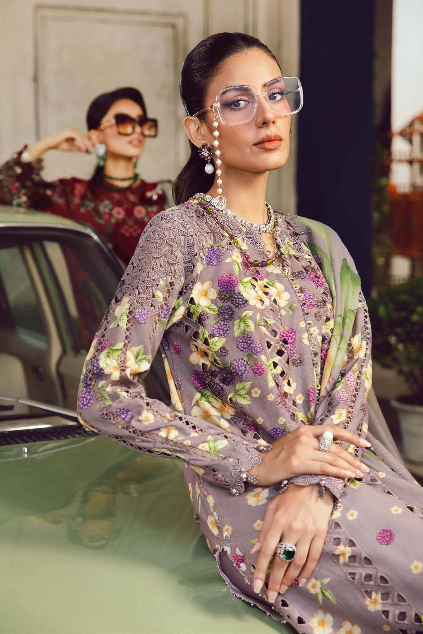 MARIA B. - M. Prints 3 Piece Unstitched Embroidered Cambric Suit | MPT-2706-B