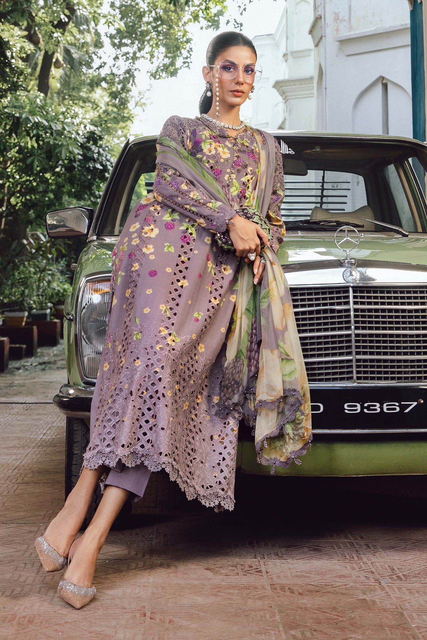 MARIA B. - M. Prints 3 Piece Unstitched Embroidered Cambric Suit | MPT-2706-B