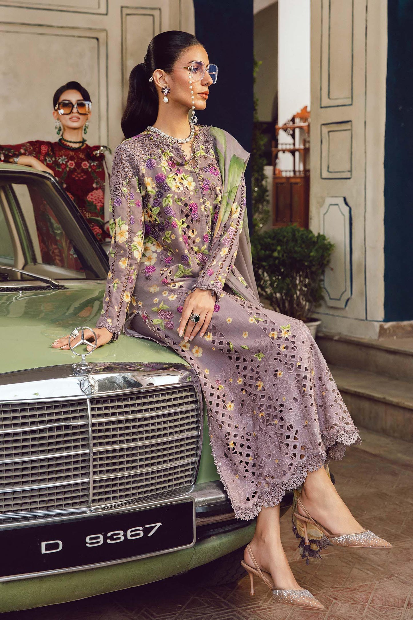 MARIA B. - M. Prints 3 Piece Unstitched Embroidered Cambric Suit | MPT-2706-B