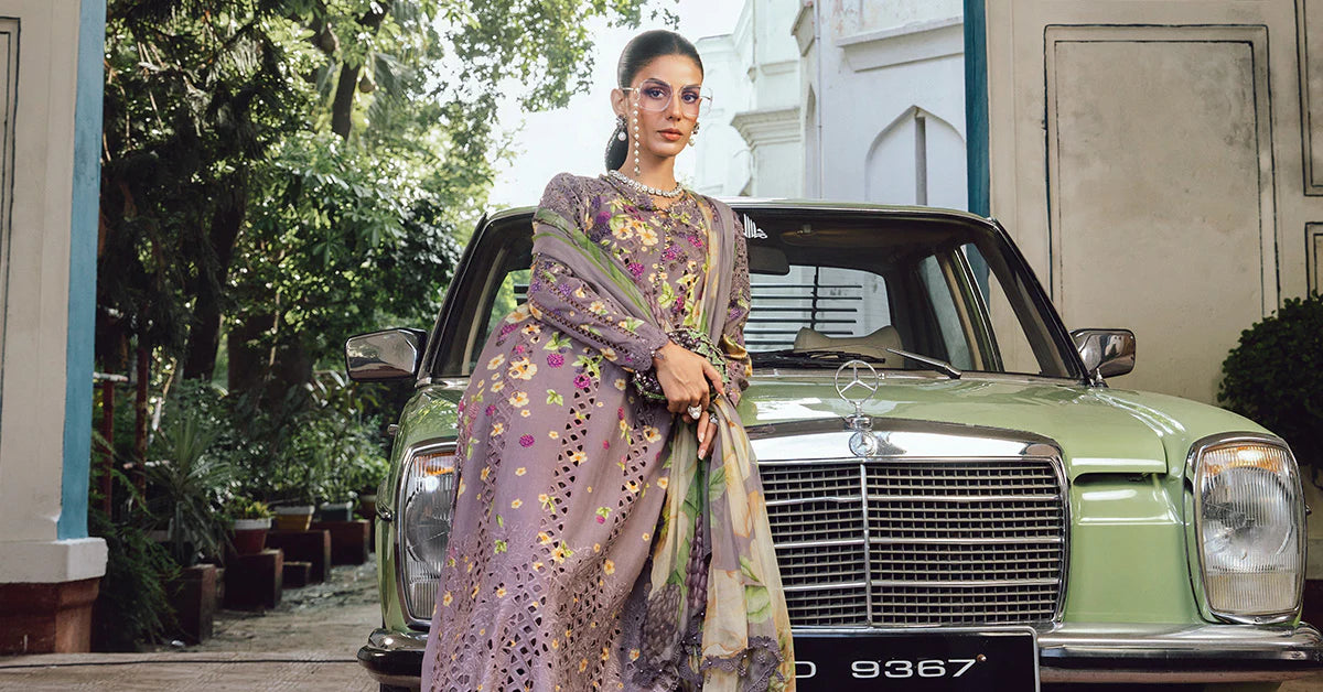 MARIA B. - M. Prints 3 Piece Unstitched Embroidered Cambric Suit | MPT-2706-B