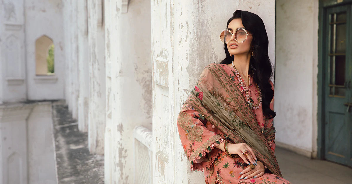 MARIA B. - M. Prints 3 Piece Unstitched Embroidered Linen Suit | MPT-2707-A