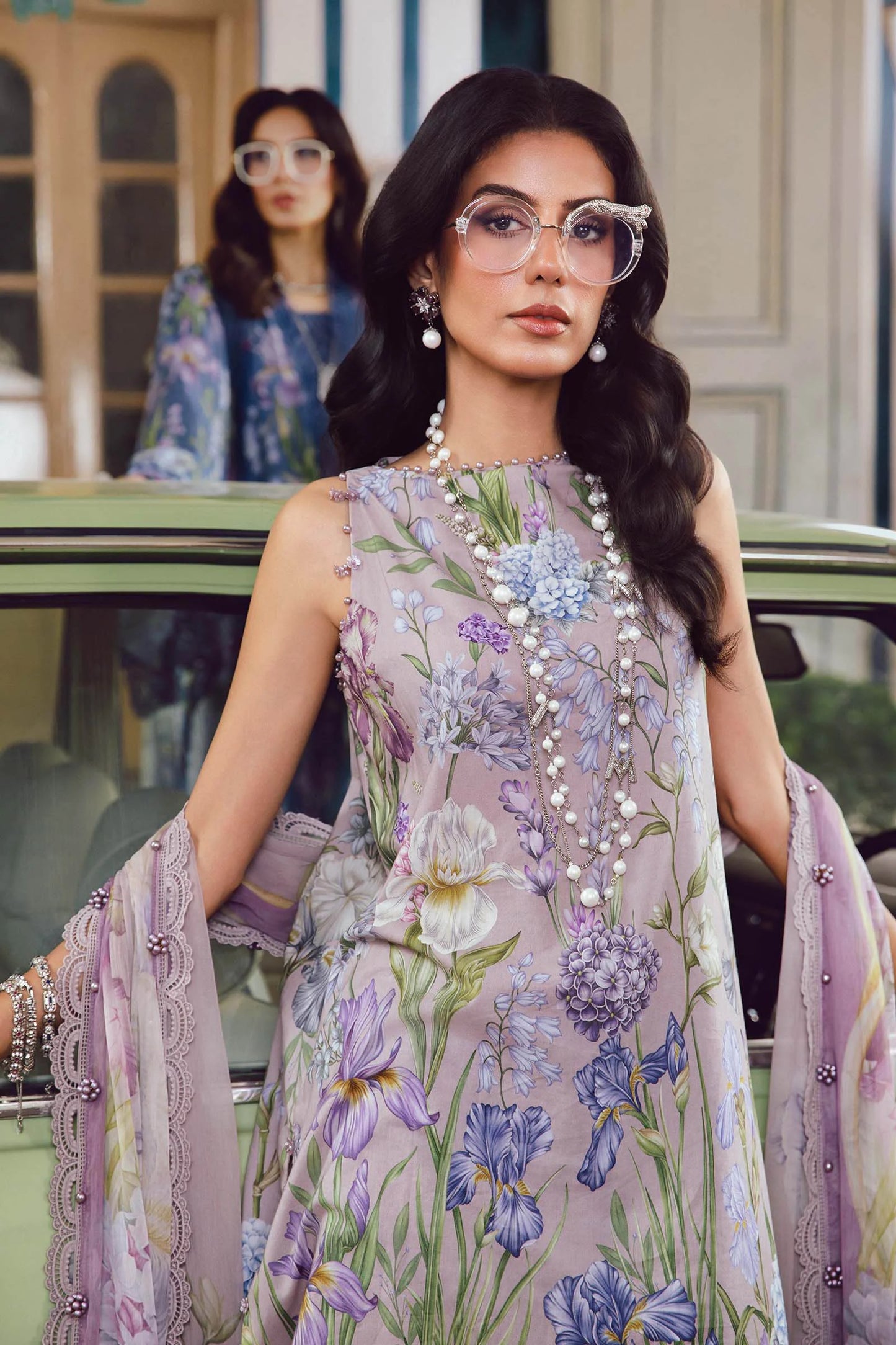 MARIA B. - M. Prints 3 Piece Unstitched Embroidered Cambric Suit | MPT-2708-A