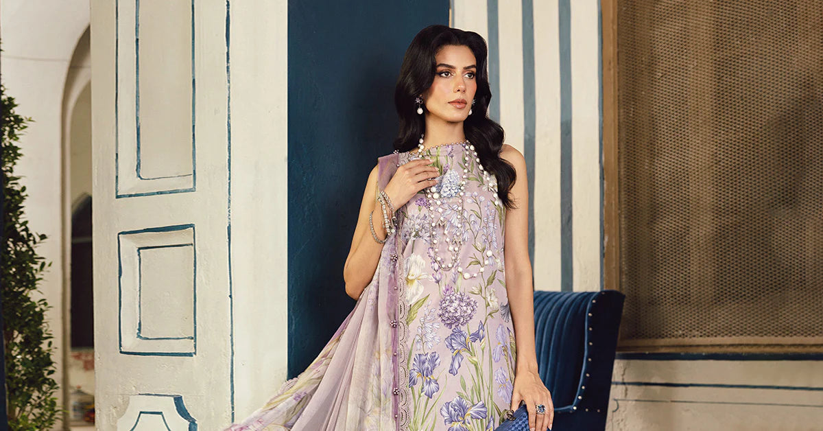 MARIA B. - M. Prints 3 Piece Unstitched Embroidered Cambric Suit | MPT-2708-A