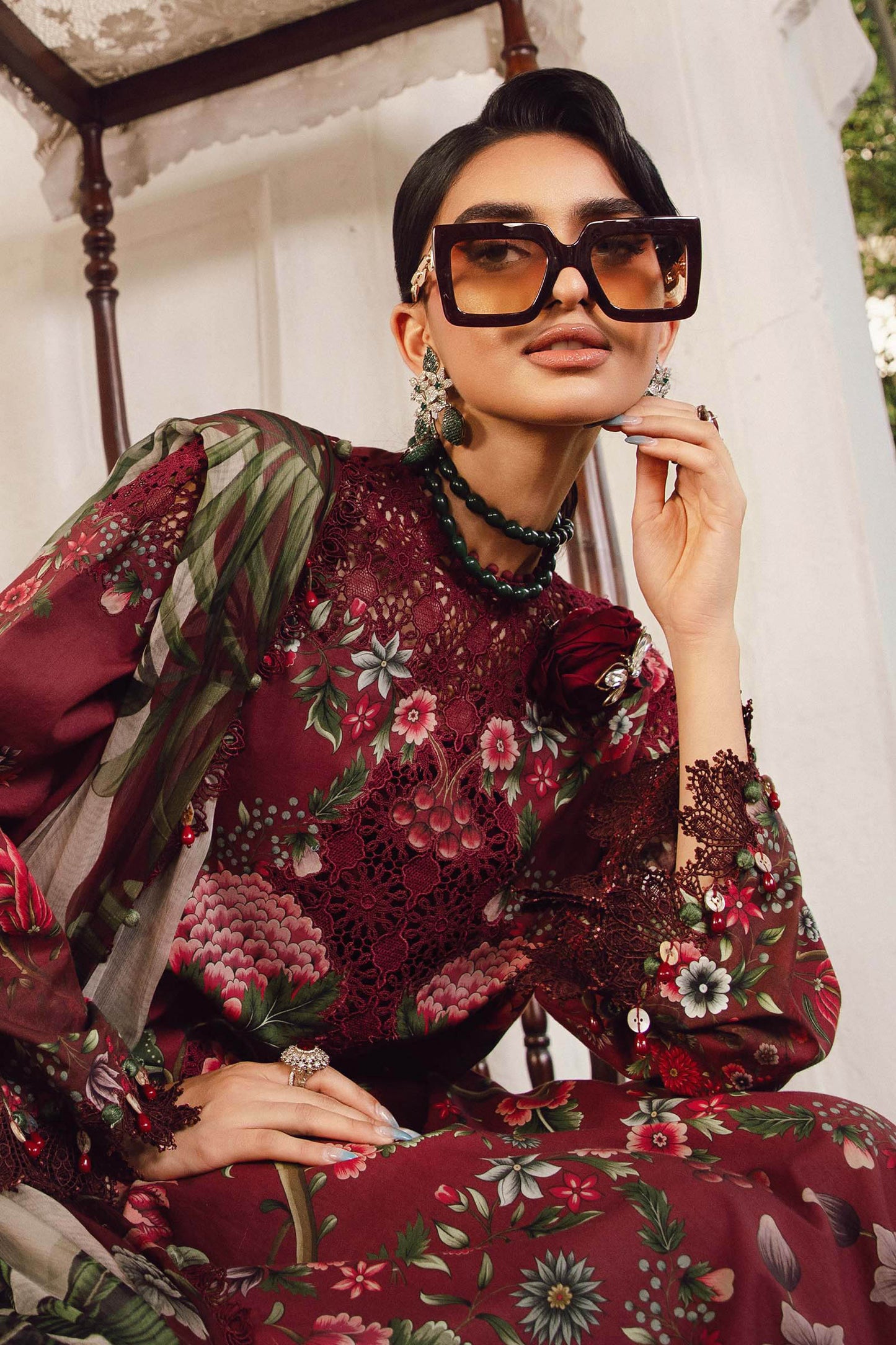 MARIA B. - M. Prints 3 Piece Unstitched Embroidered Cambric Suit | MPT-2709-A