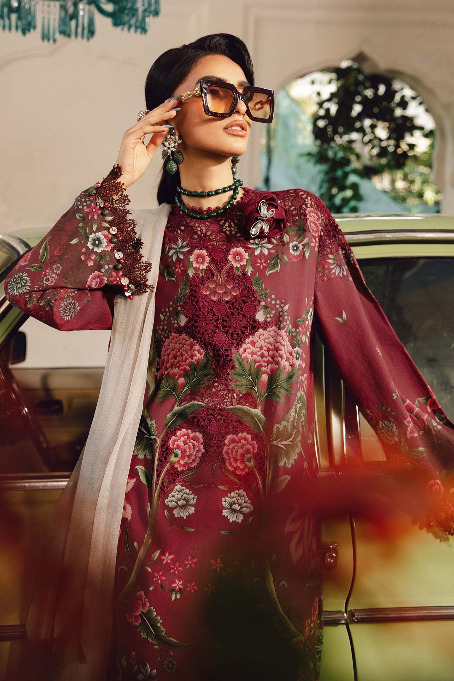 MARIA B. - M. Prints 3 Piece Unstitched Embroidered Cambric Suit | MPT-2709-A